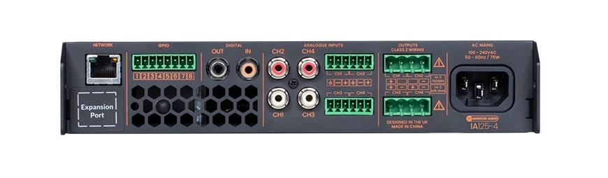 Monitor Audio IA125-4 back tył wzmacniacza